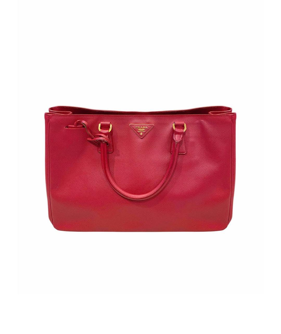 PRADA Красная кожаная сумка тоут, фото 1