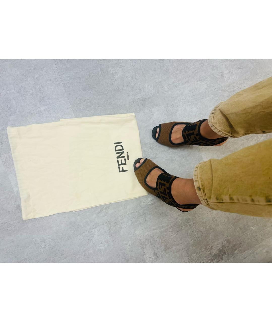 FENDI Коричневые туфли, фото 7