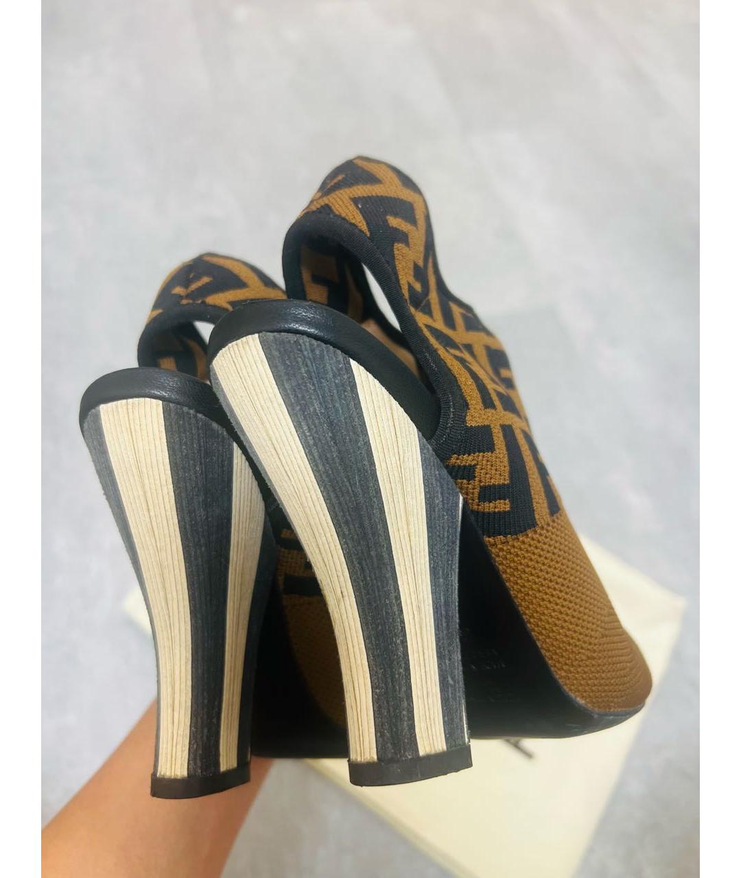 FENDI Коричневые туфли, фото 5