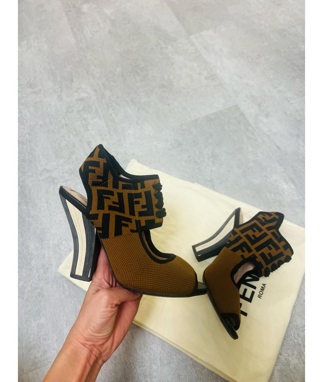 FENDI Коричневые туфли, фото 8