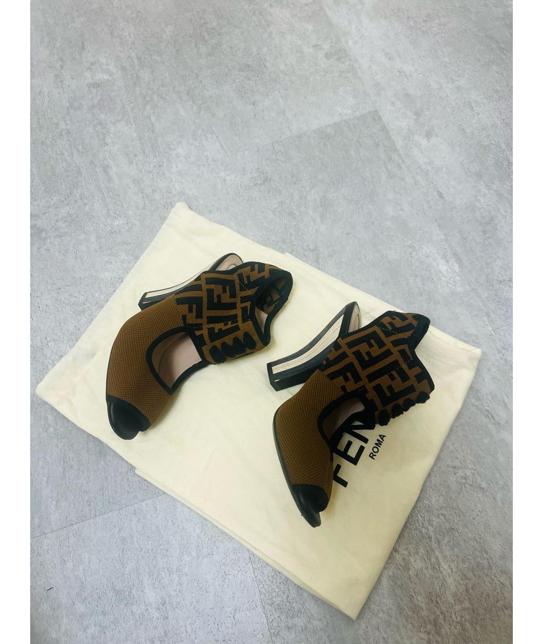FENDI Коричневые туфли, фото 6
