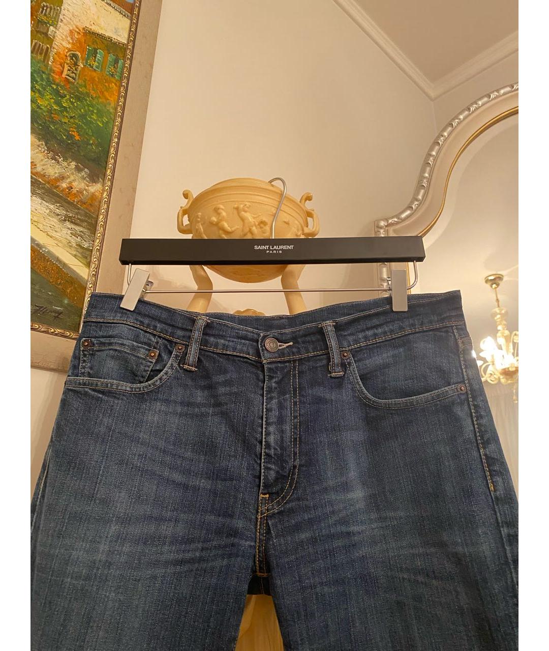 LEVI'S Синие хлопковые прямые джинсы, фото 5