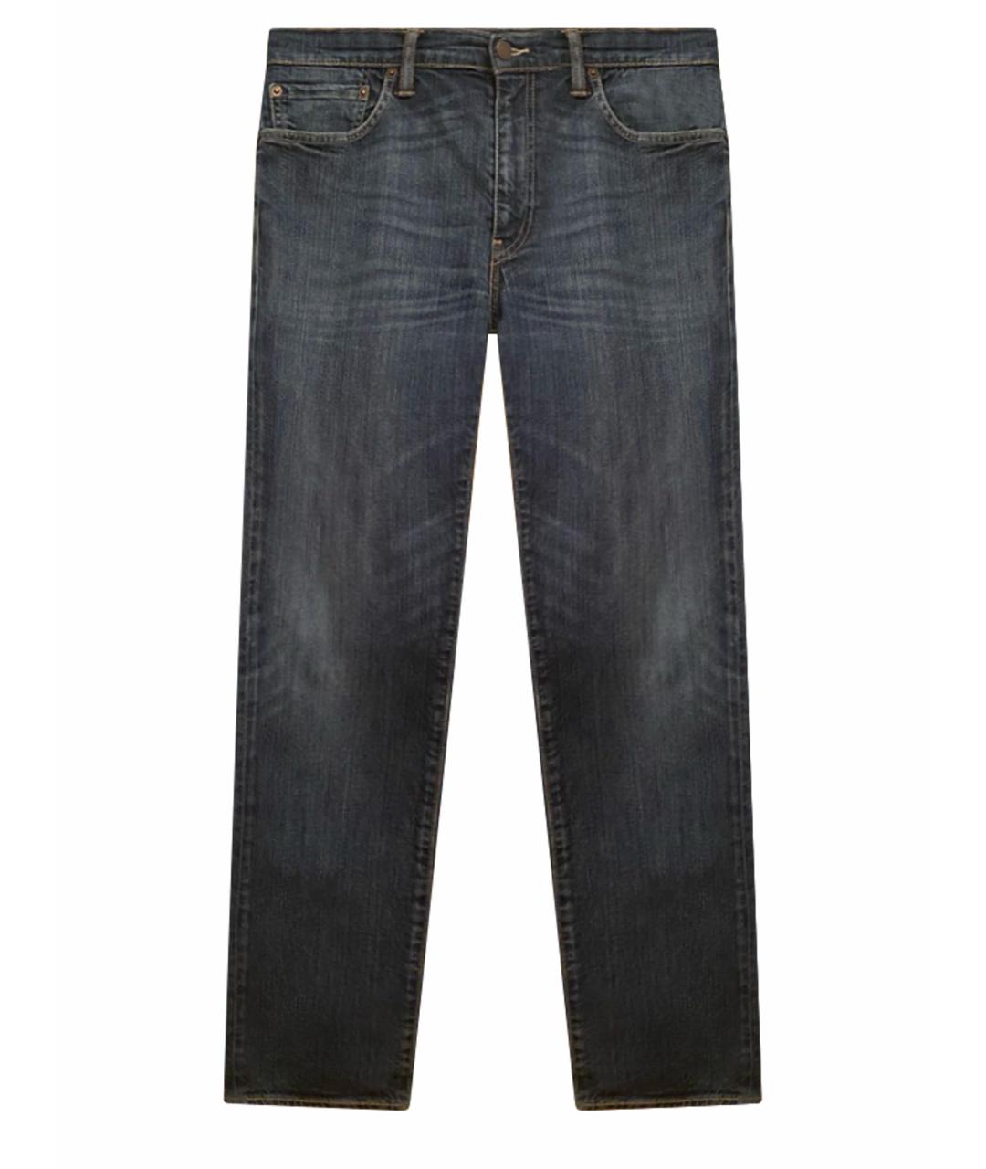LEVI'S Синие хлопковые прямые джинсы, фото 1