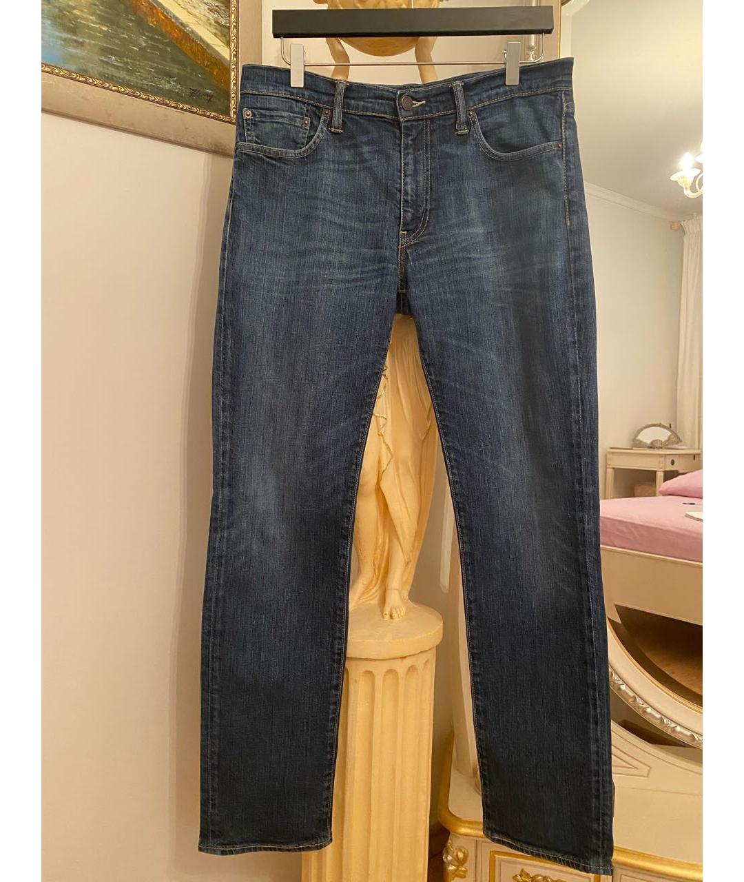 LEVI'S Синие хлопковые прямые джинсы, фото 6