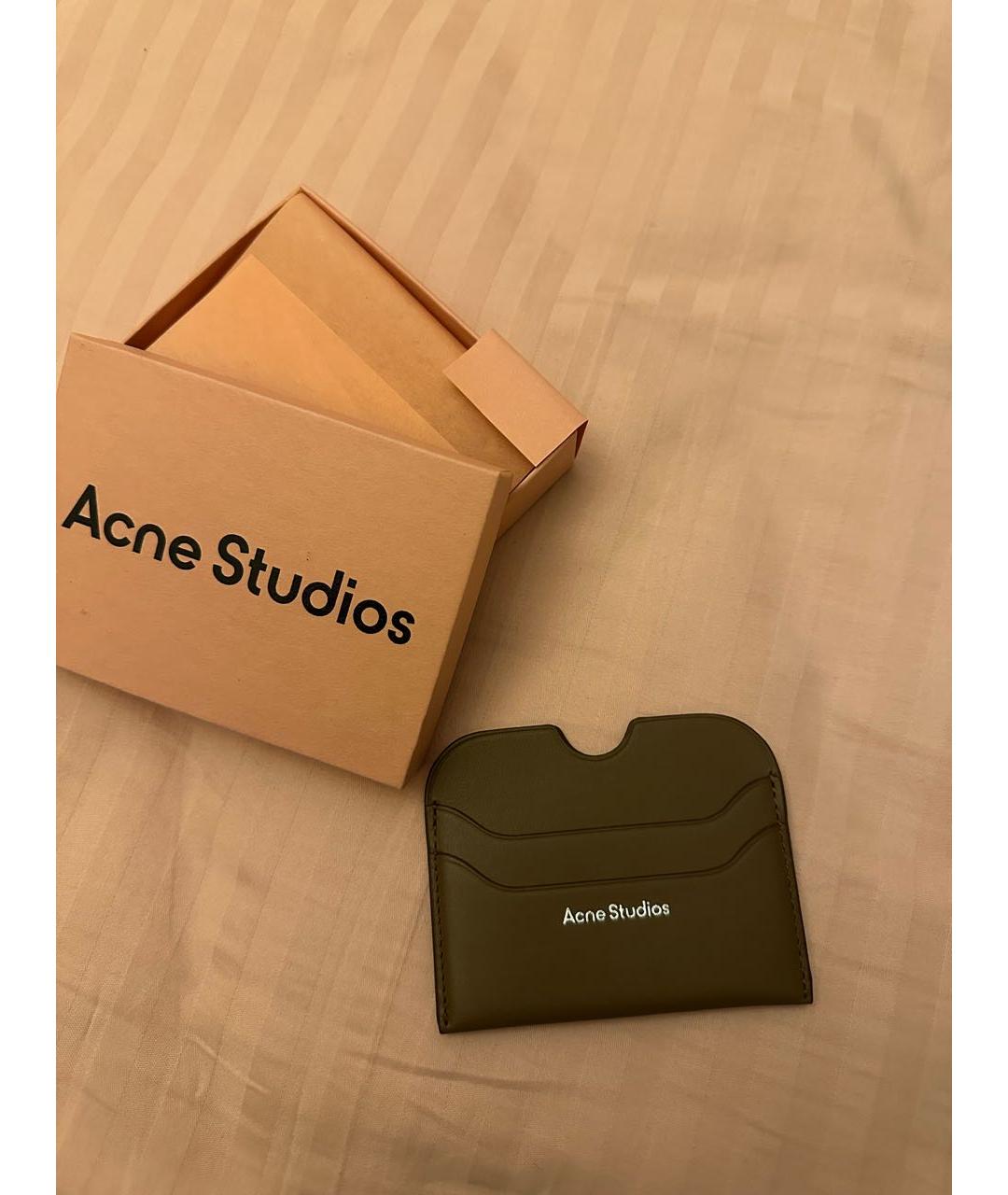 ACNE STUDIOS Коричневый кожаный кардхолдер, фото 3