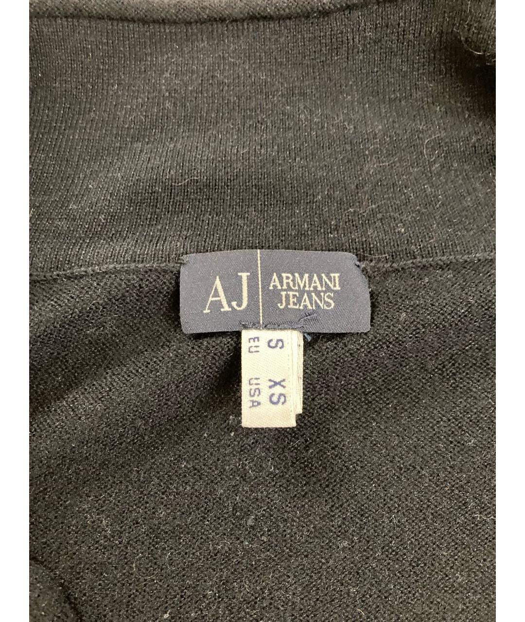 ARMANI JEANS Черный шелковый джемпер / свитер, фото 5