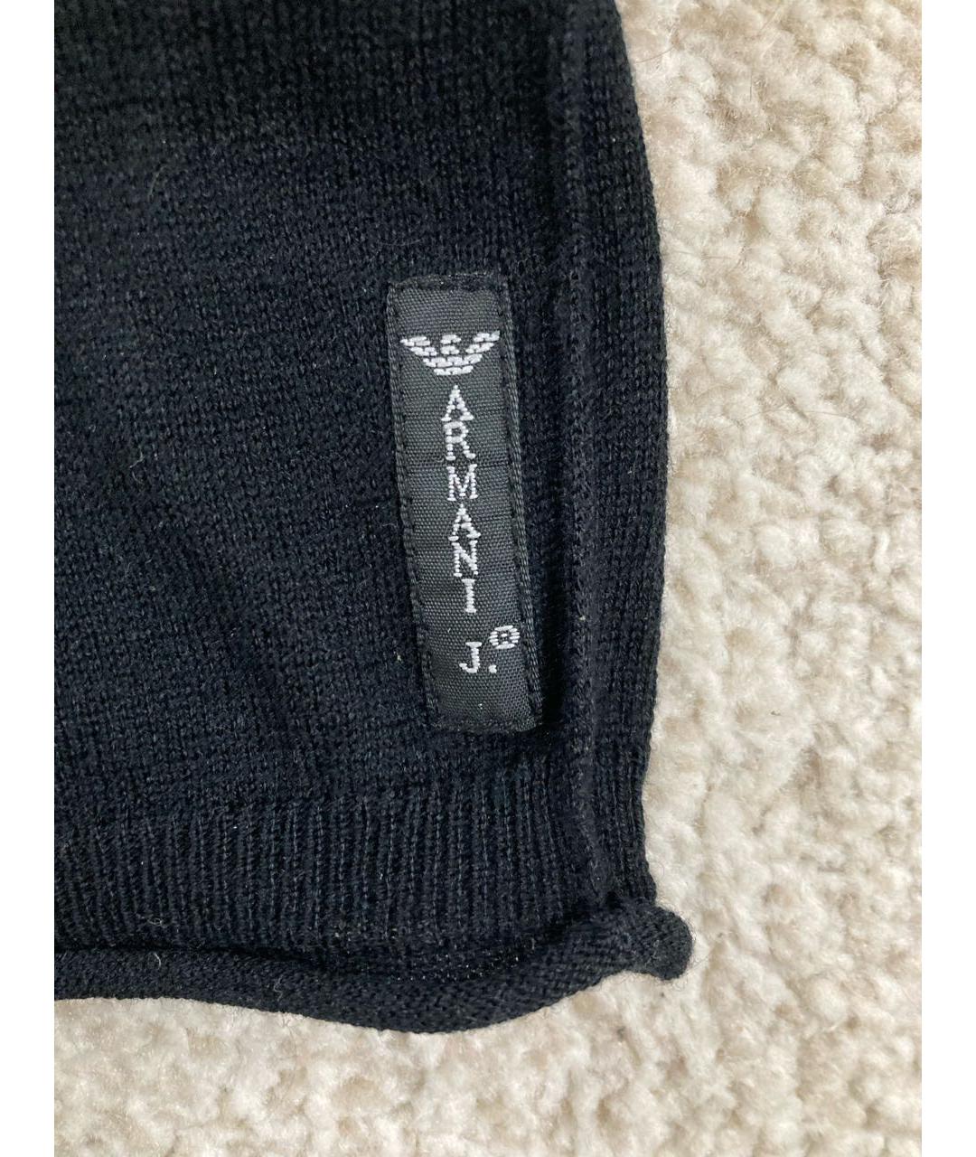 ARMANI JEANS Черный шелковый джемпер / свитер, фото 4