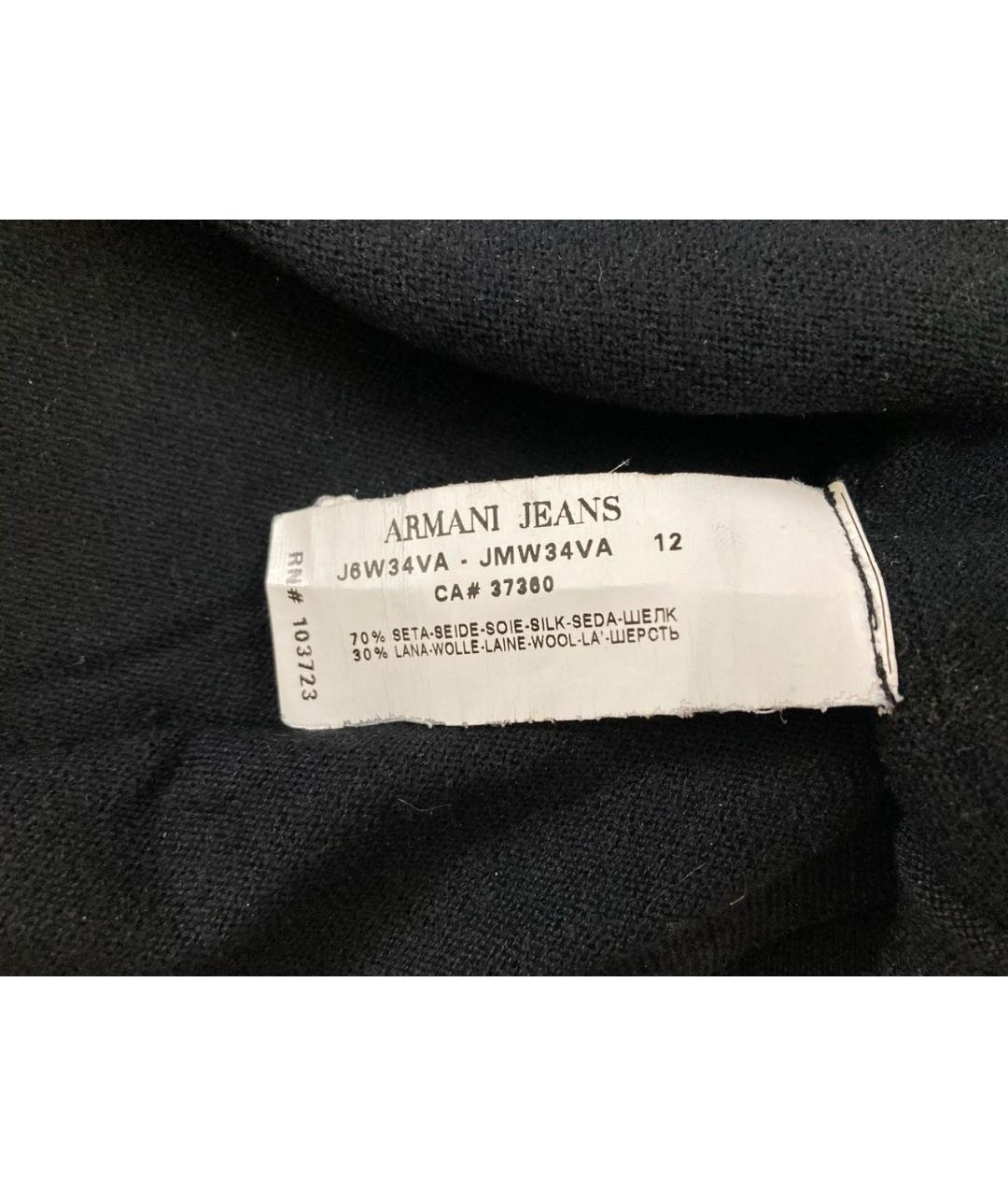 ARMANI JEANS Черный шелковый джемпер / свитер, фото 6