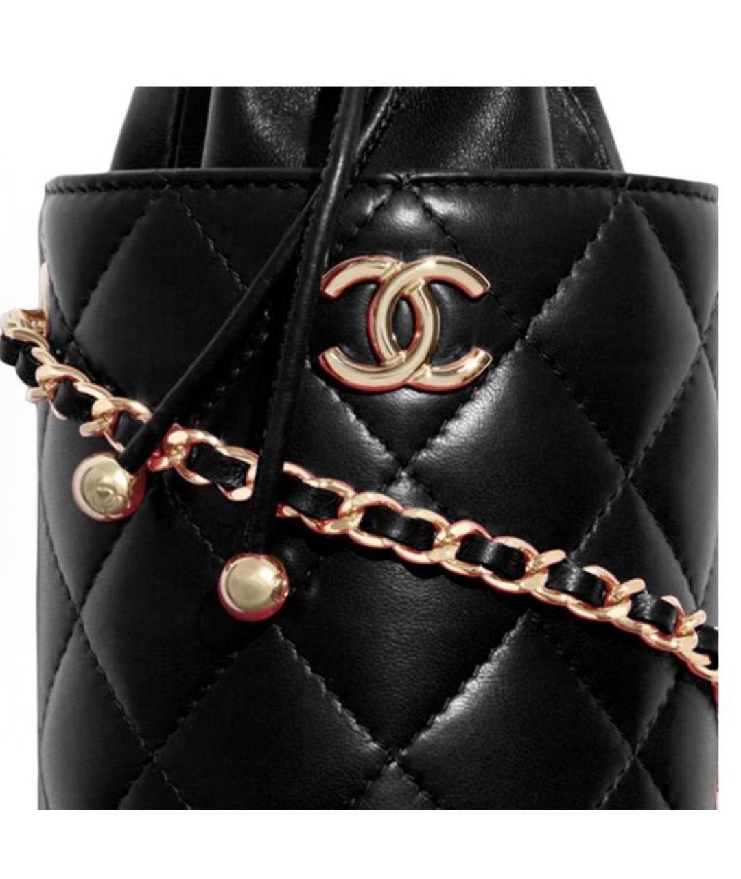 CHANEL Черная кожаная сумка через плечо, фото 3