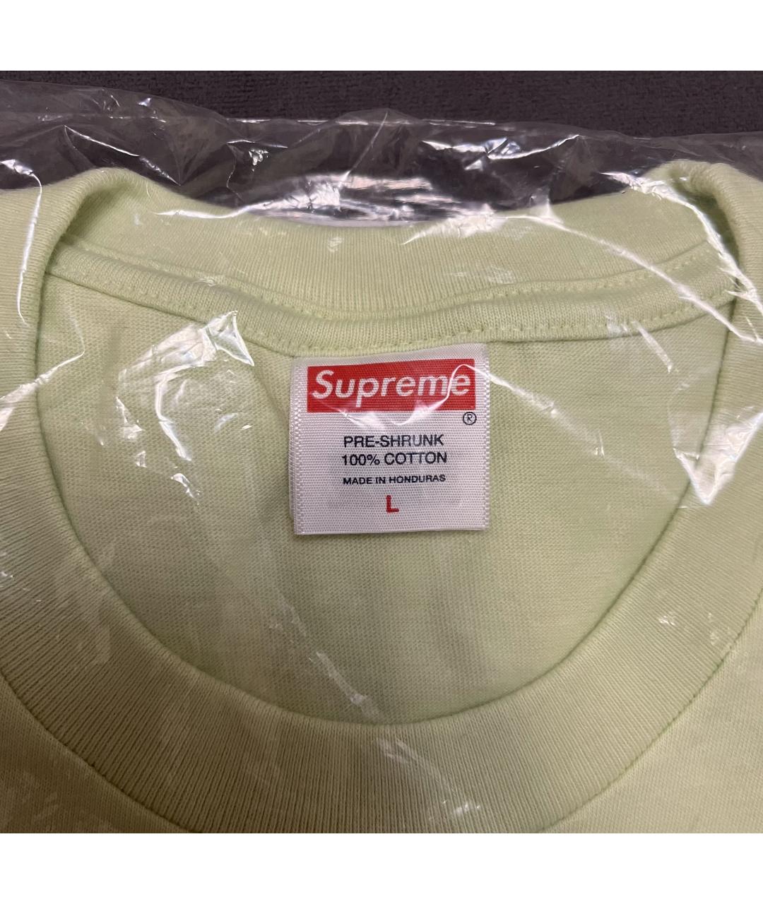SUPREME Зеленая хлопковая футболка, фото 5