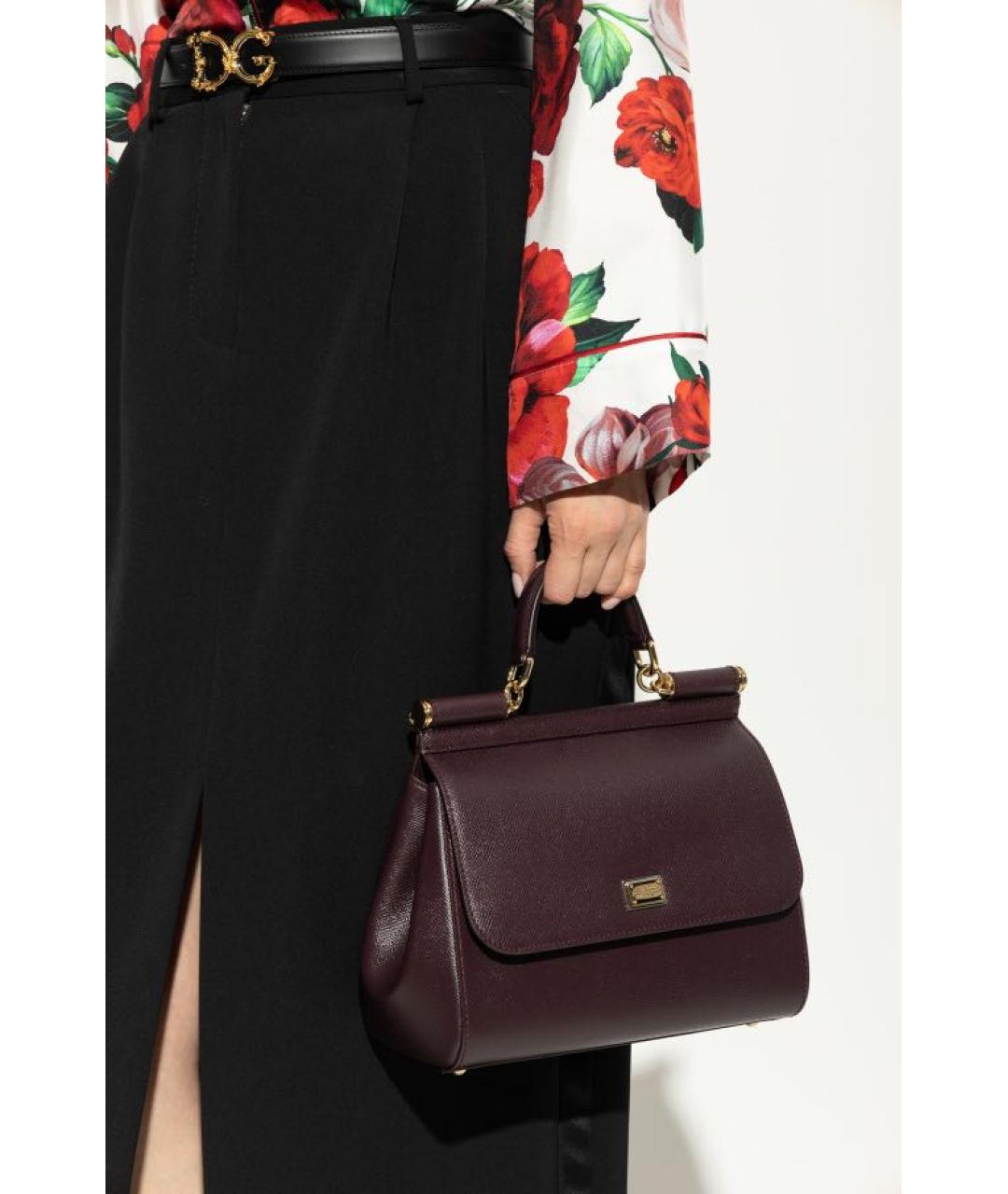 DOLCE&GABBANA Коричневая кожаная сумка через плечо, фото 3