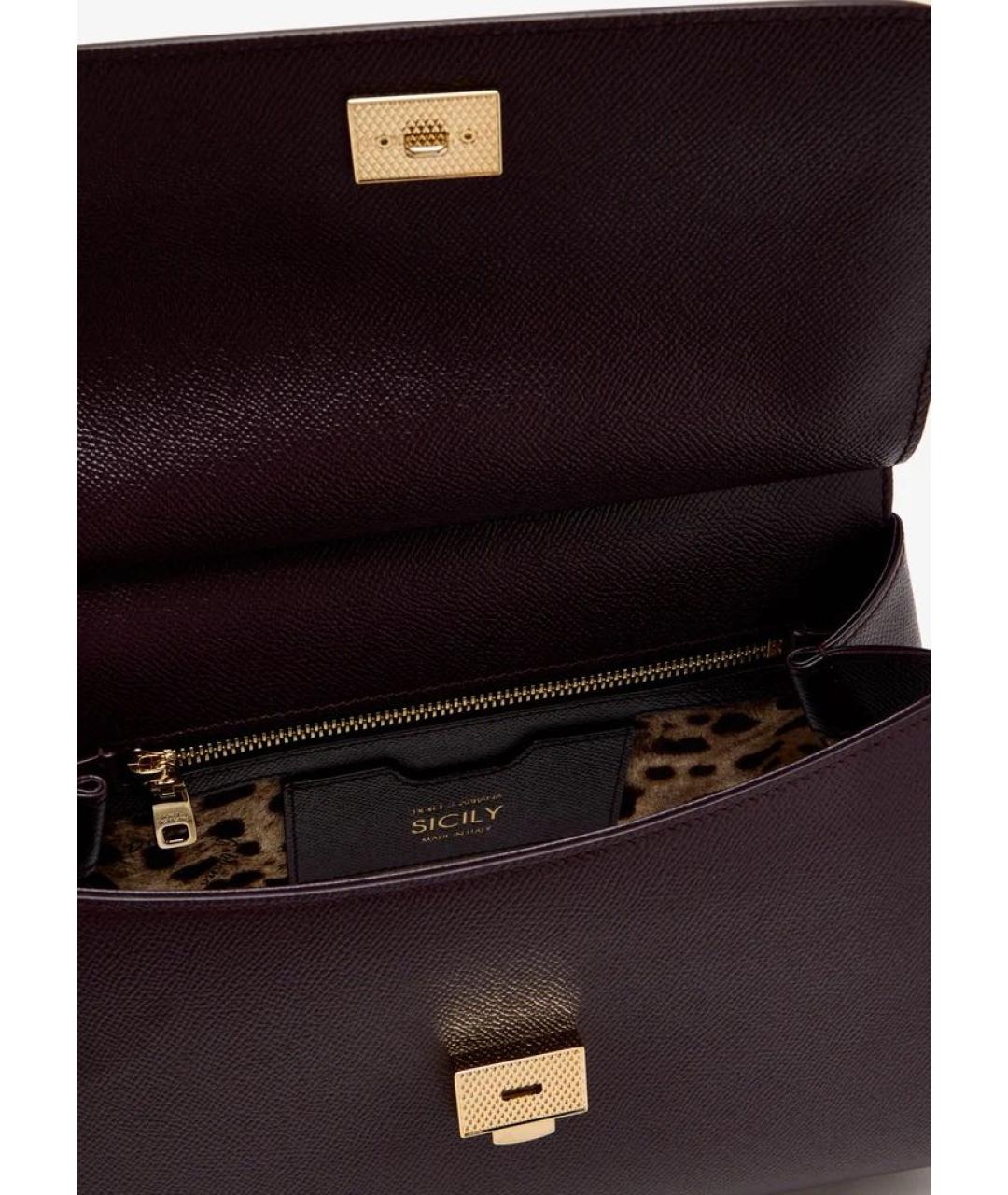 DOLCE&GABBANA Коричневая кожаная сумка через плечо, фото 2
