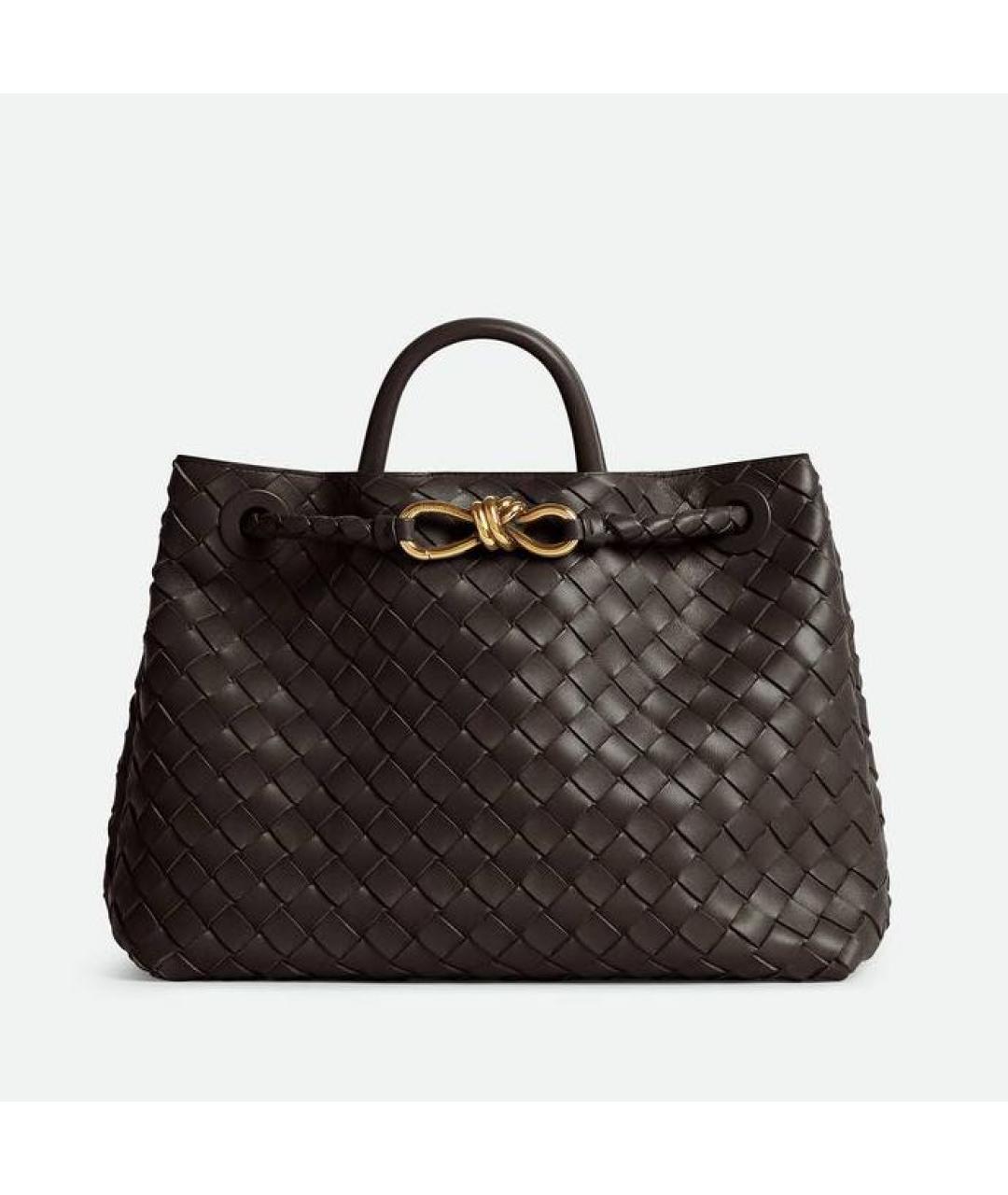BOTTEGA VENETA Коричневая кожаная сумка тоут, фото 8