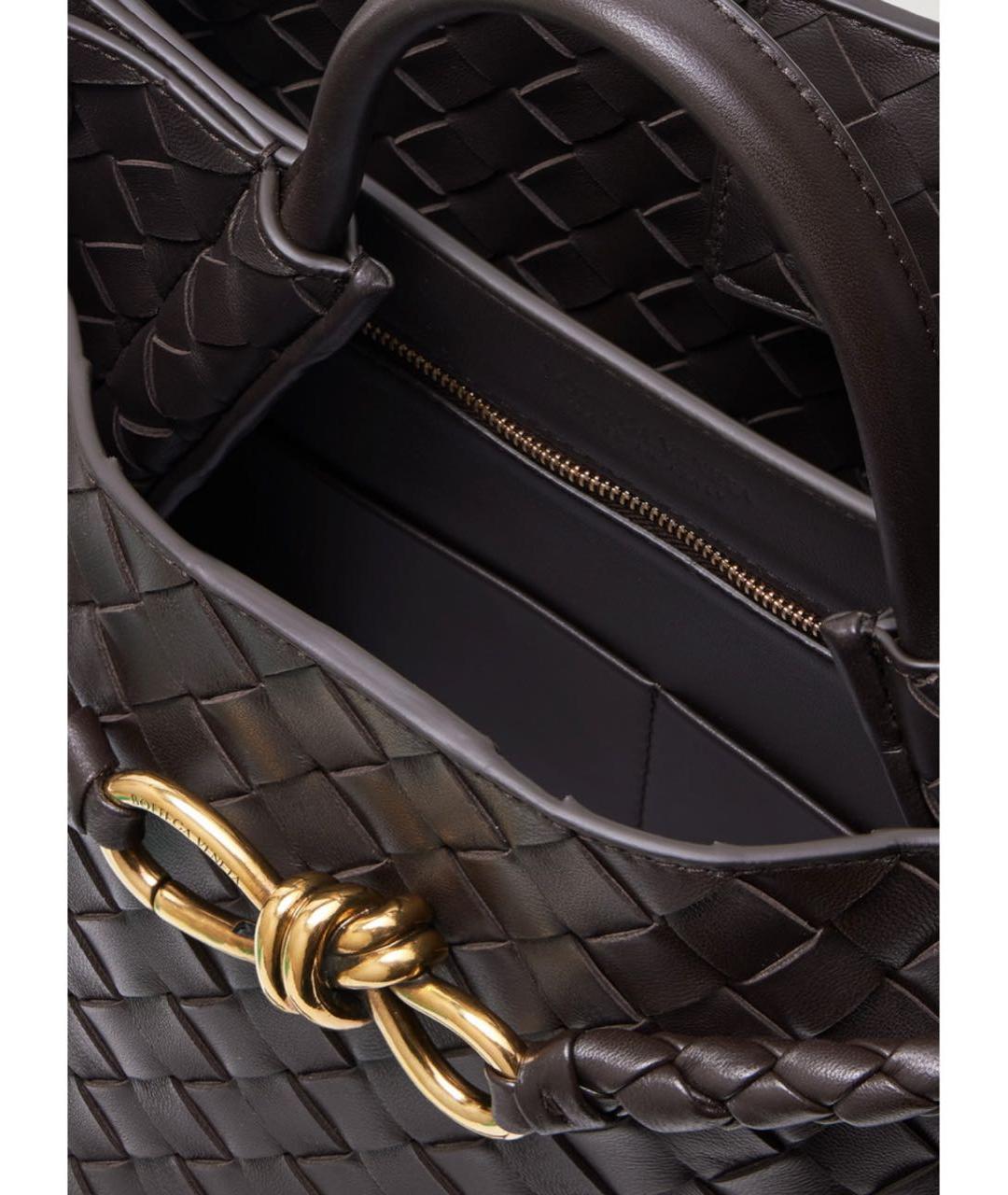 BOTTEGA VENETA Коричневая кожаная сумка тоут, фото 4