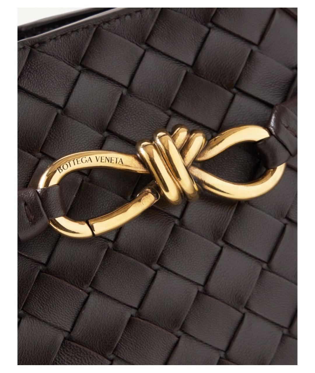 BOTTEGA VENETA Коричневая кожаная сумка тоут, фото 5