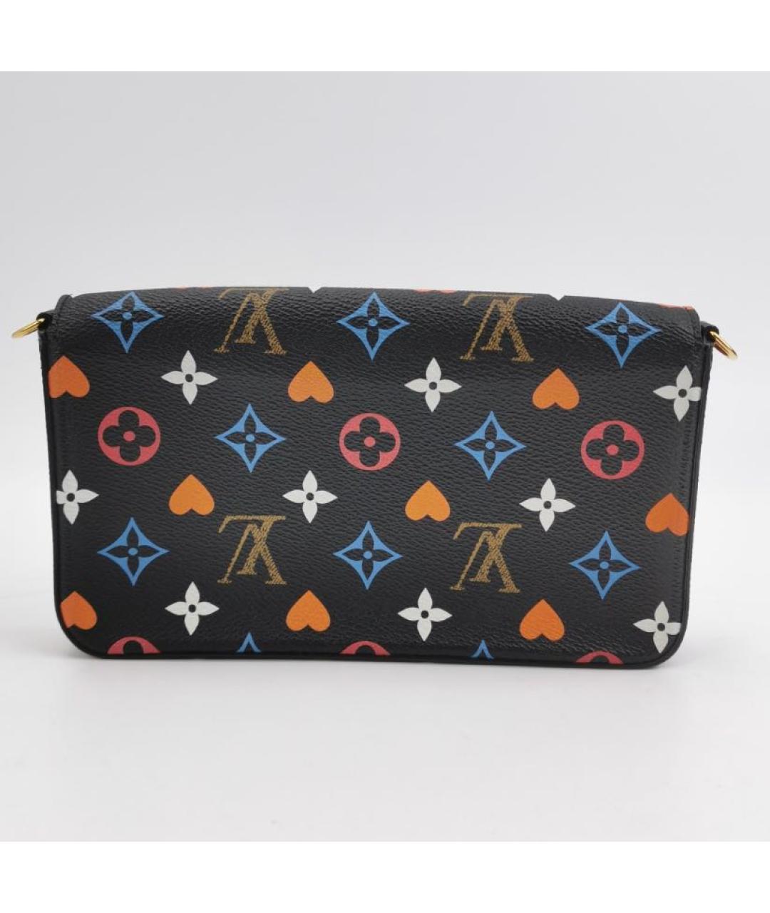 LOUIS VUITTON Черная кожаная сумка через плечо, фото 5