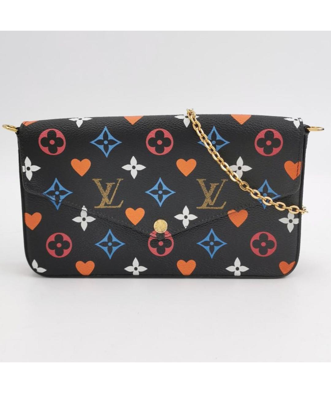 LOUIS VUITTON Черная кожаная сумка через плечо, фото 2
