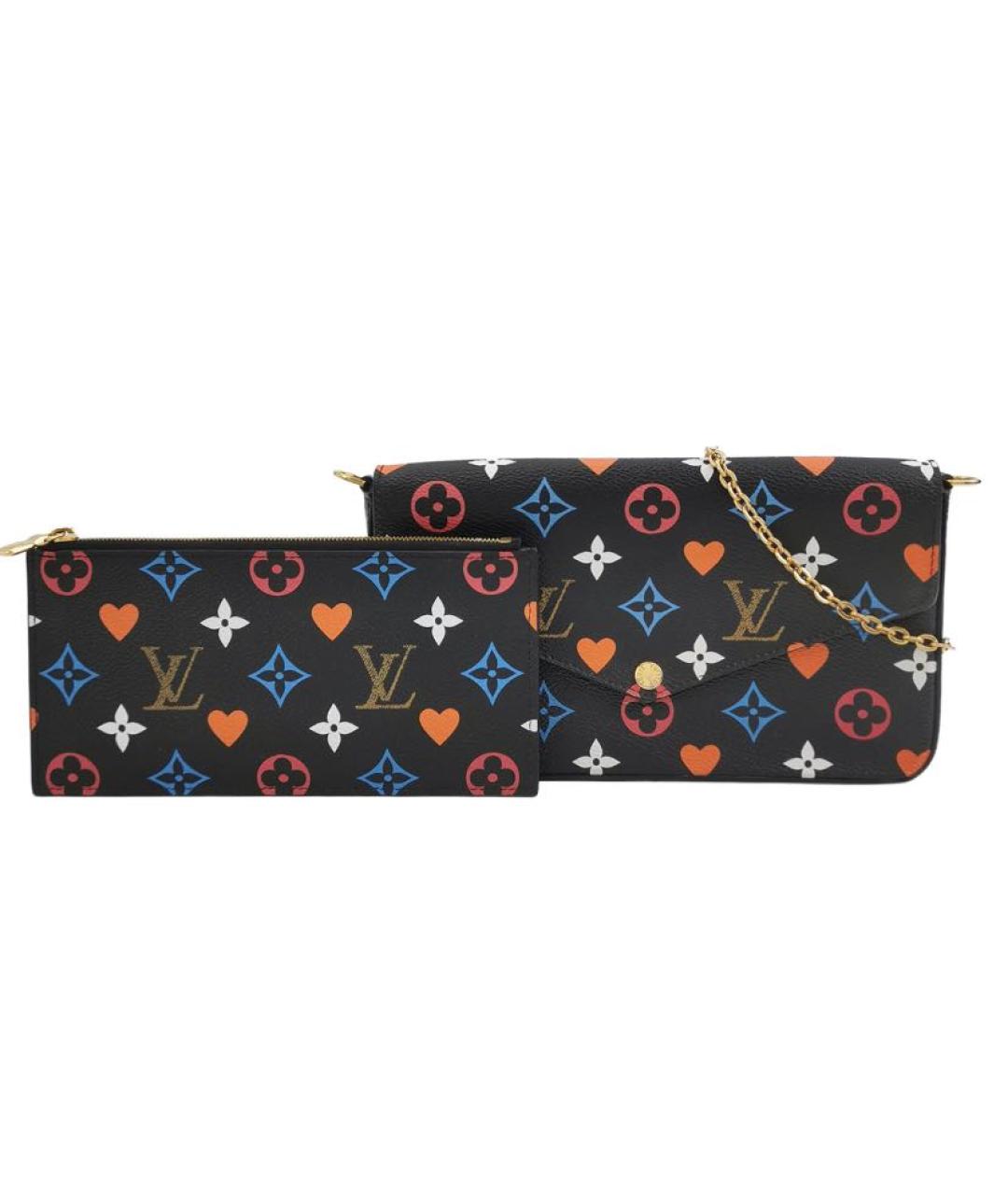 LOUIS VUITTON Черная кожаная сумка через плечо, фото 1