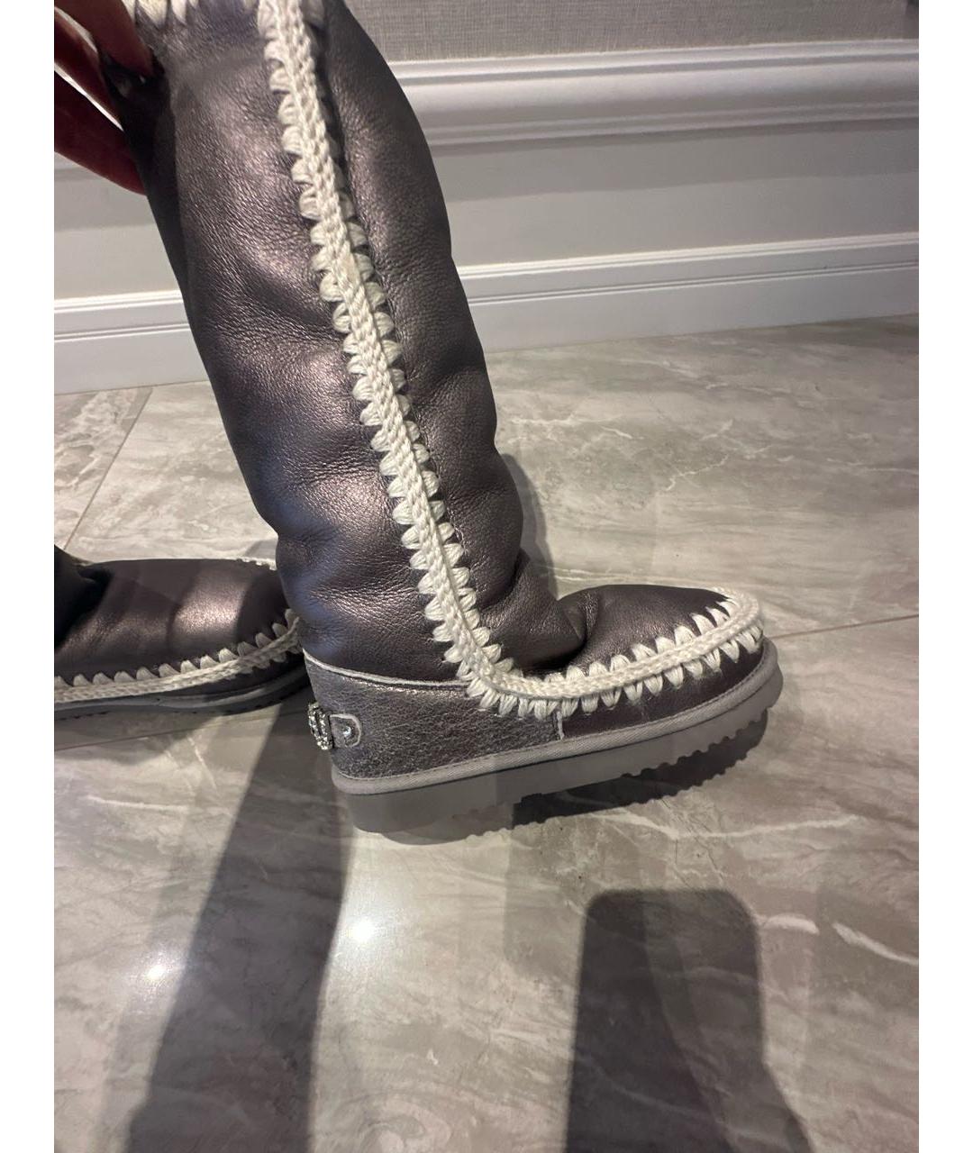 UGG AUSTRALIA Серые замшевые сапоги, фото 8