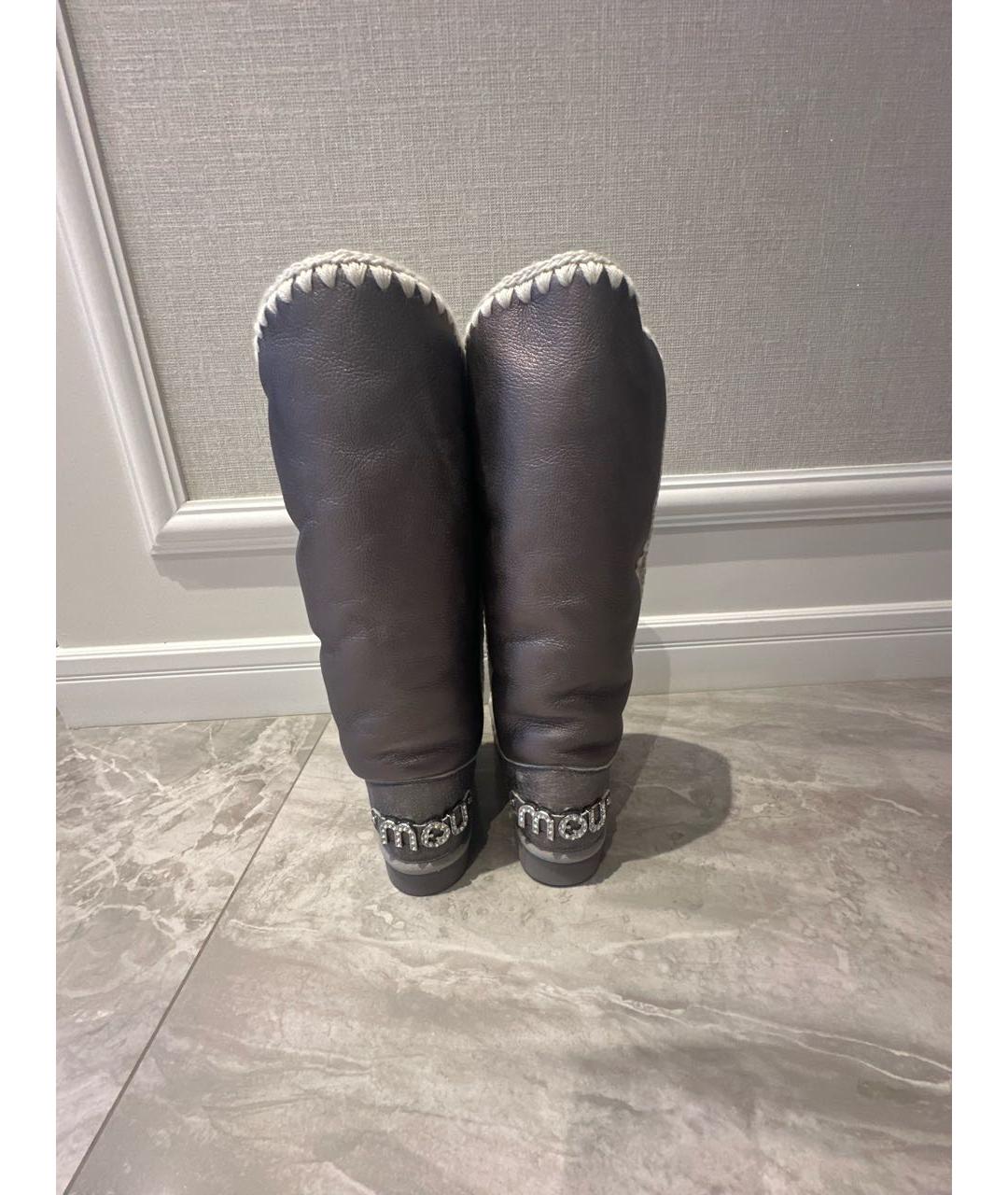 UGG AUSTRALIA Серые замшевые сапоги, фото 4