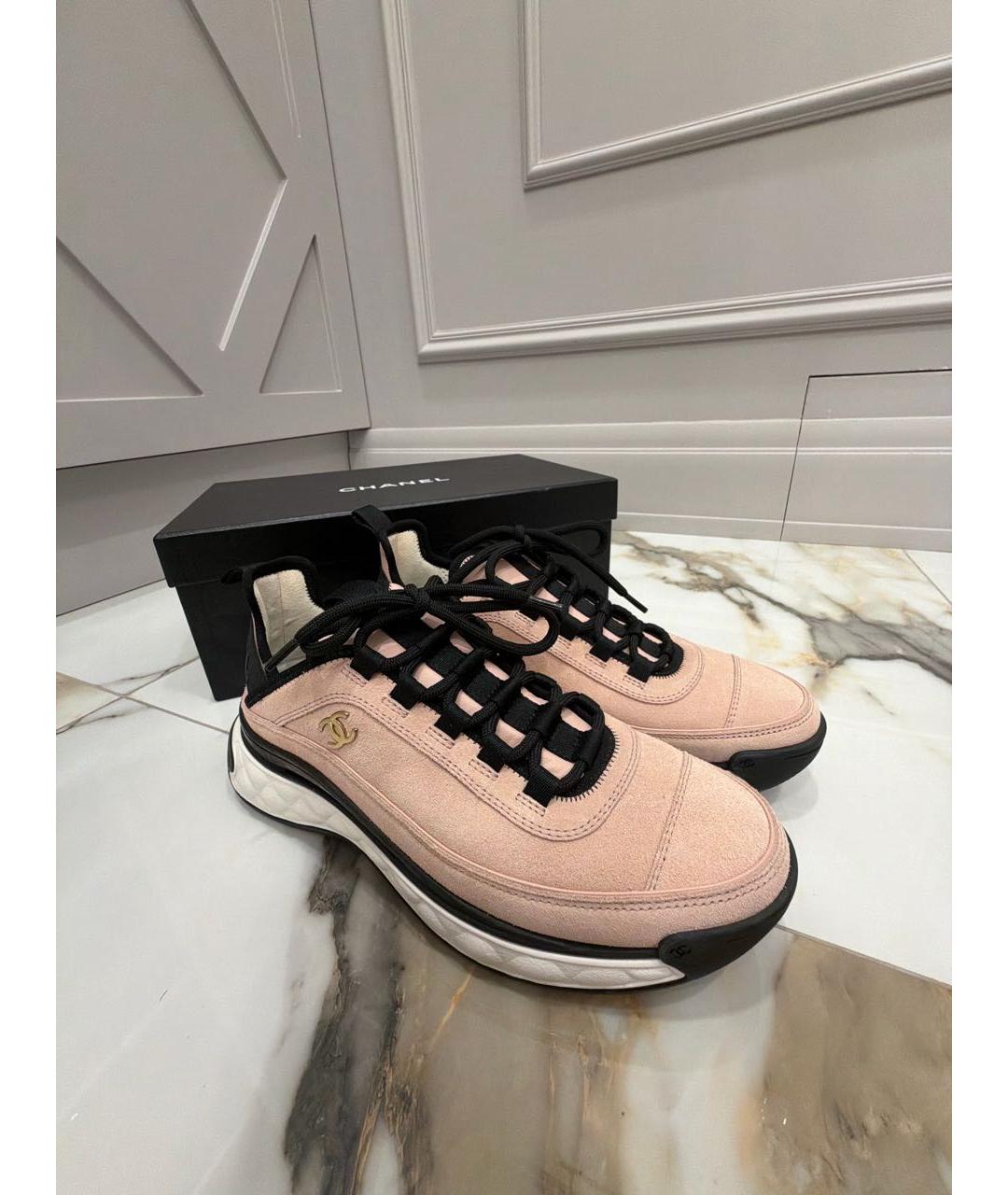 CHANEL Розовые кроссовки, фото 2