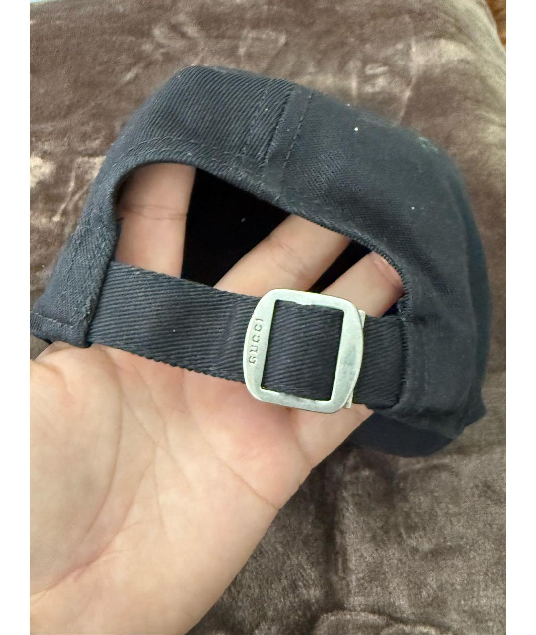 GUCCI Черная хлопковая кепка, фото 6