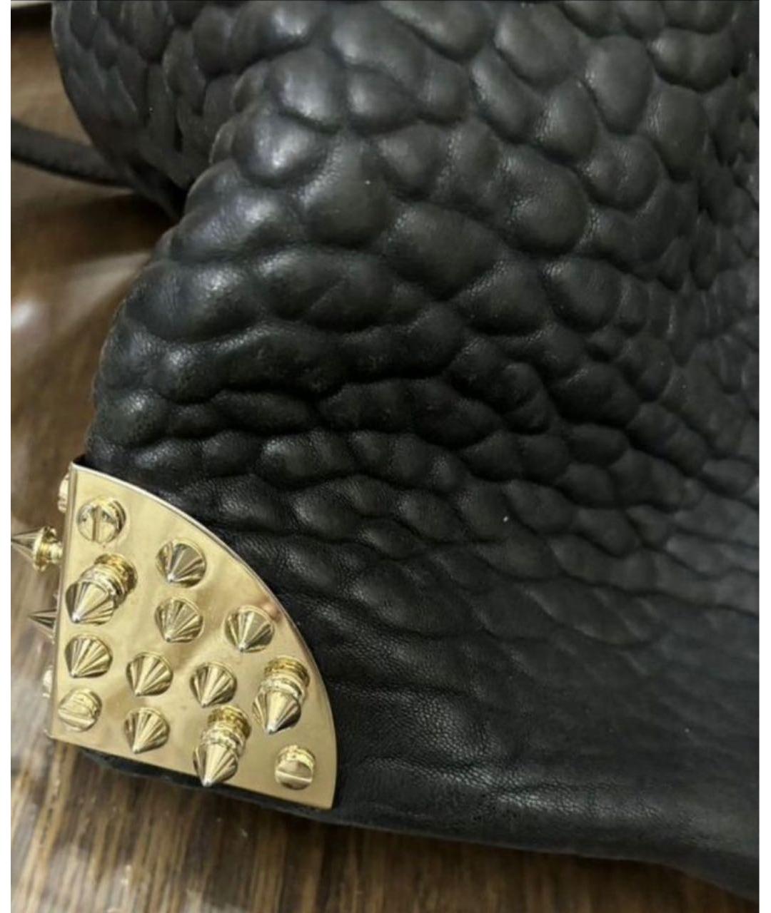 PHILIPP PLEIN Черная кожаная сумка тоут, фото 4