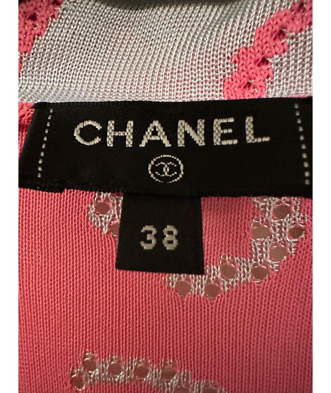 CHANEL Розовый вискозный кардиган, фото 2