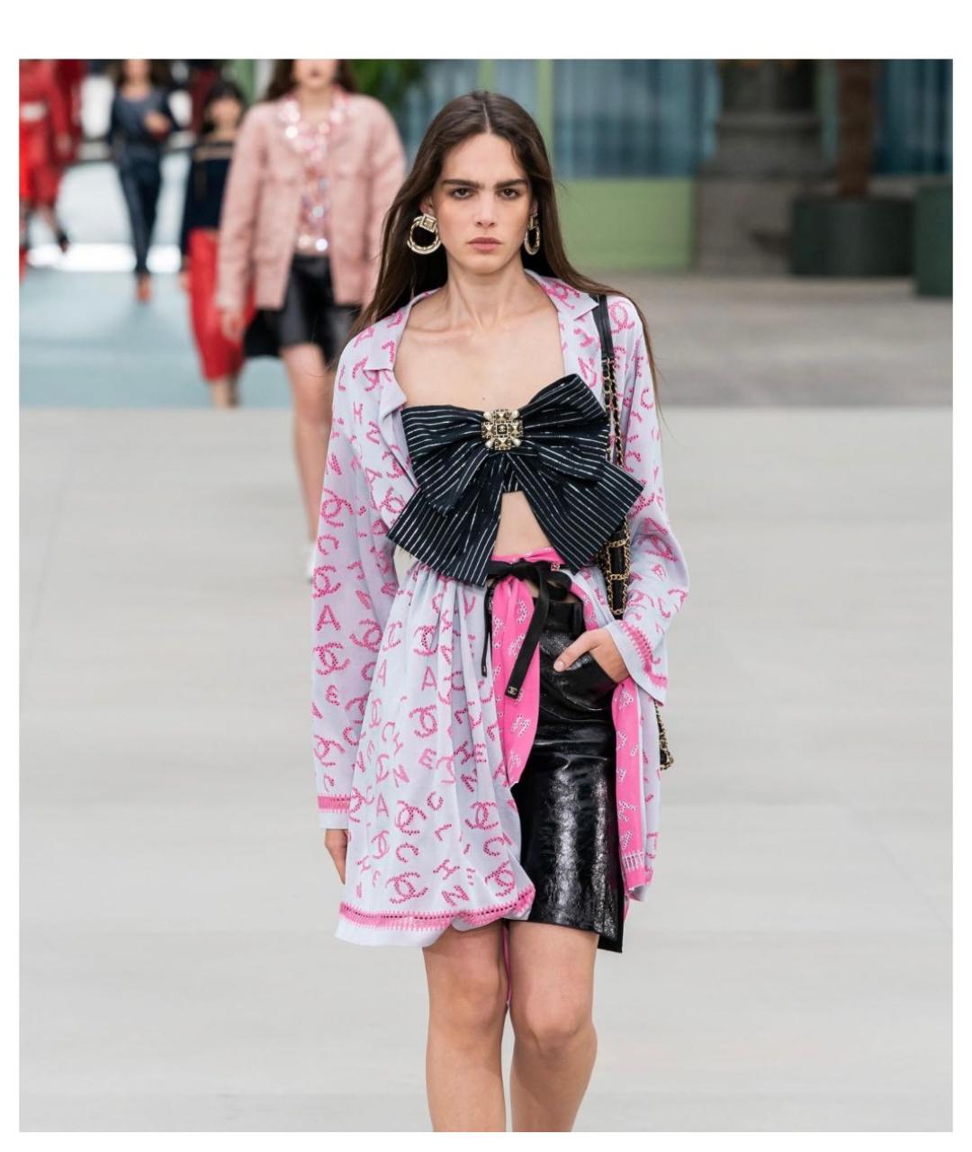 CHANEL Розовый вискозный кардиган, фото 7