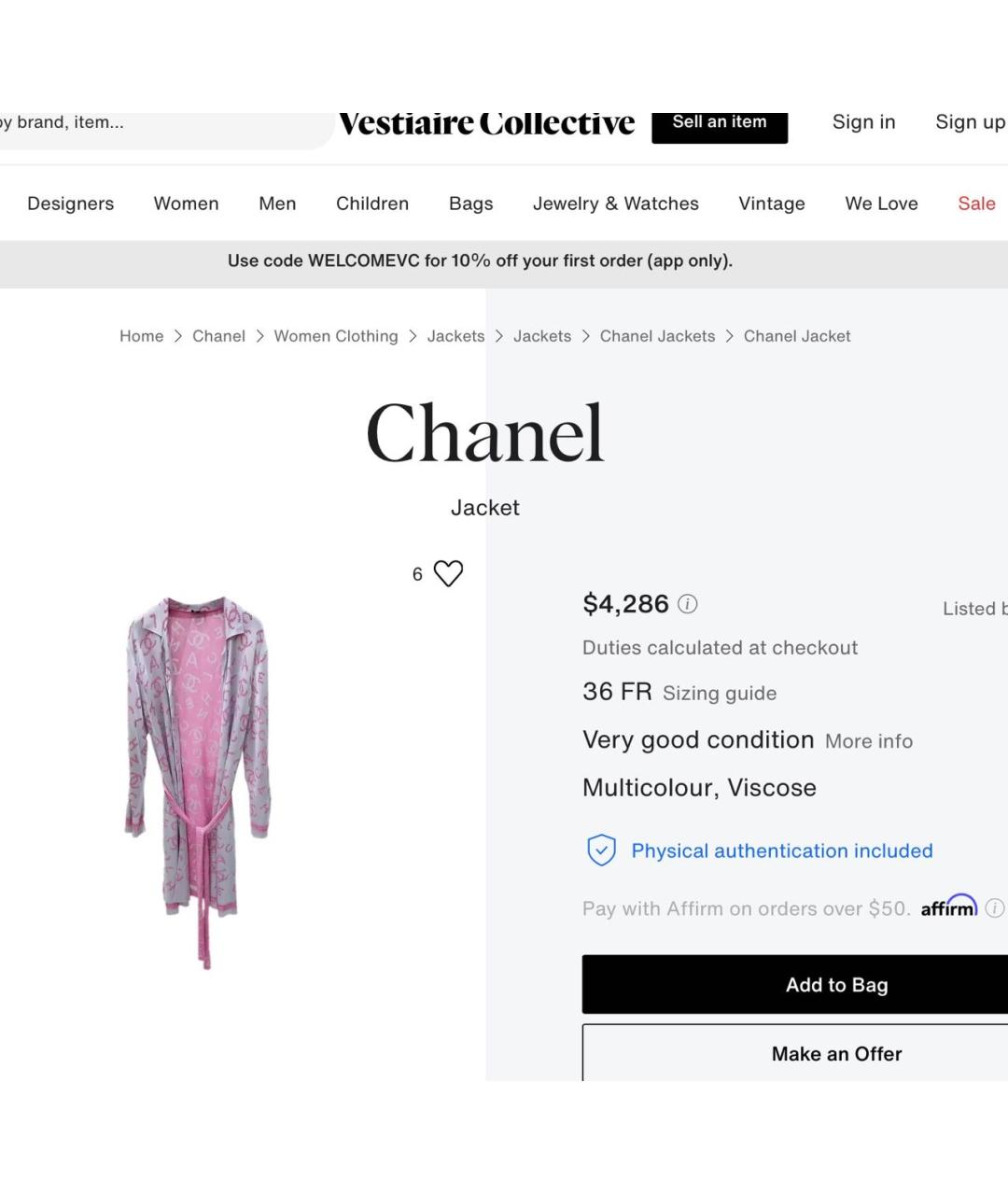 CHANEL Розовый вискозный кардиган, фото 5