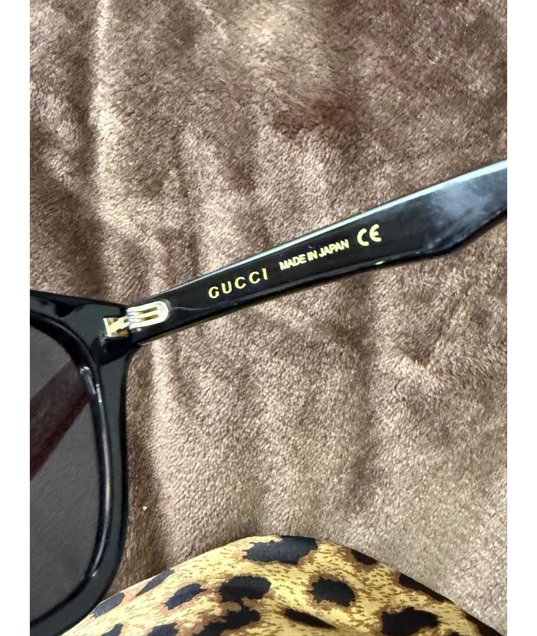 GUCCI Черные пластиковые солнцезащитные очки, фото 7