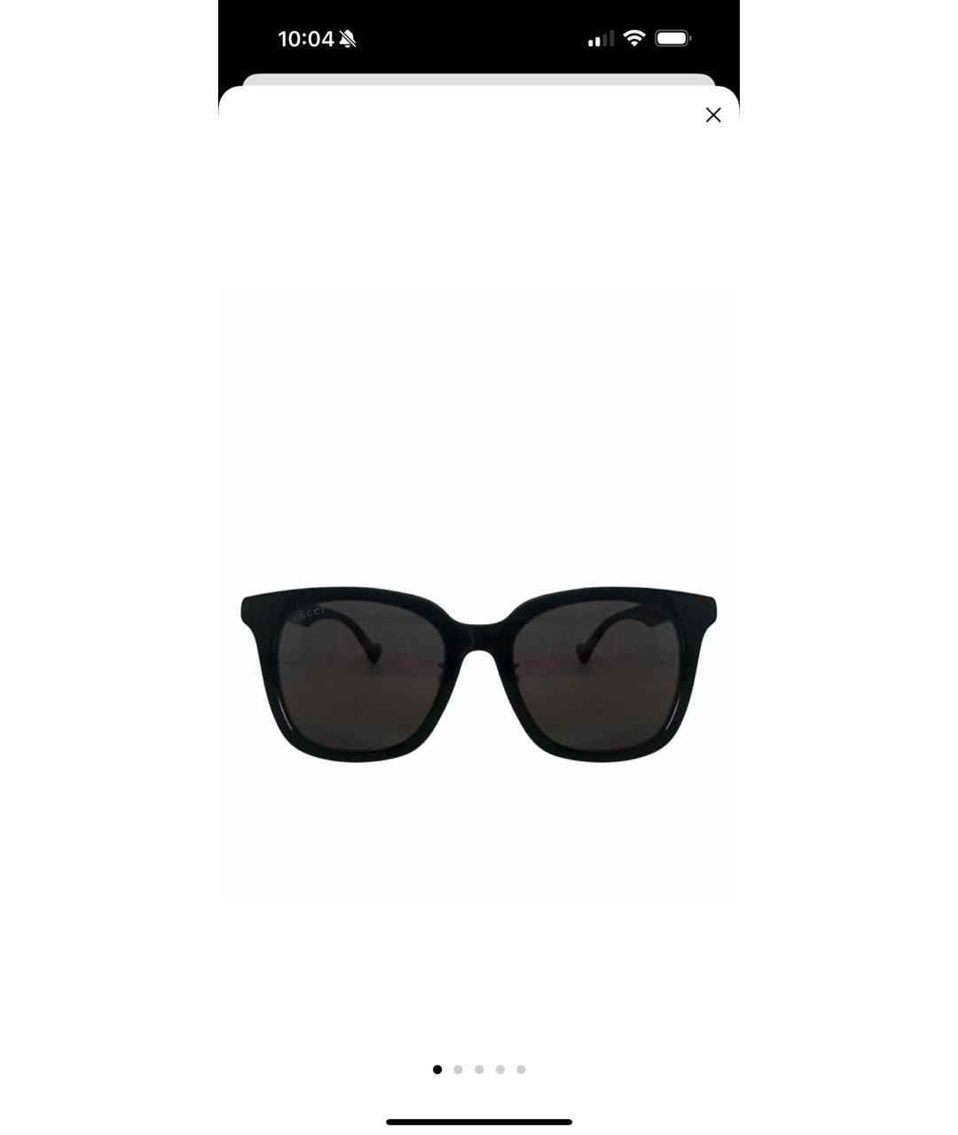 GUCCI Черные пластиковые солнцезащитные очки, фото 8