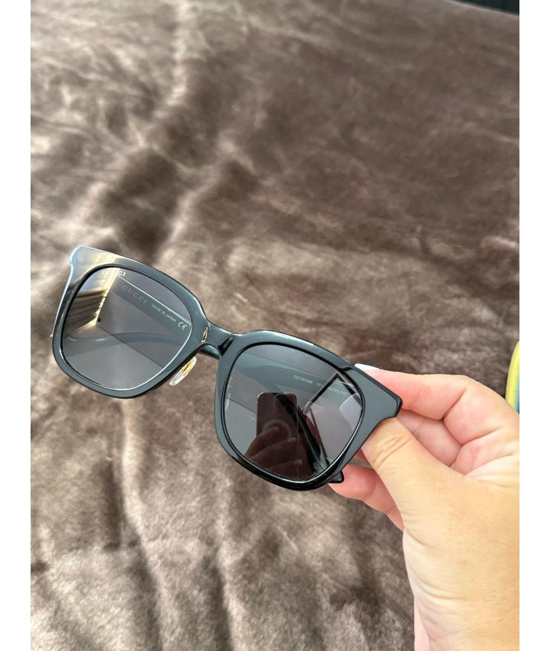 GUCCI Черные пластиковые солнцезащитные очки, фото 2