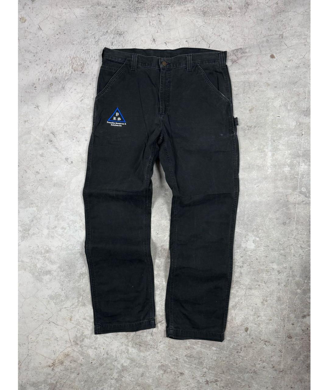 CARHARTT Черные хлопковые прямые джинсы, фото 7