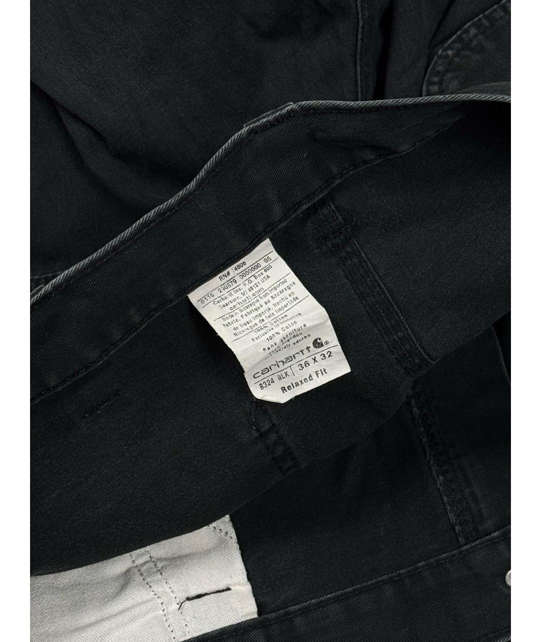 CARHARTT Черные хлопковые прямые джинсы, фото 6