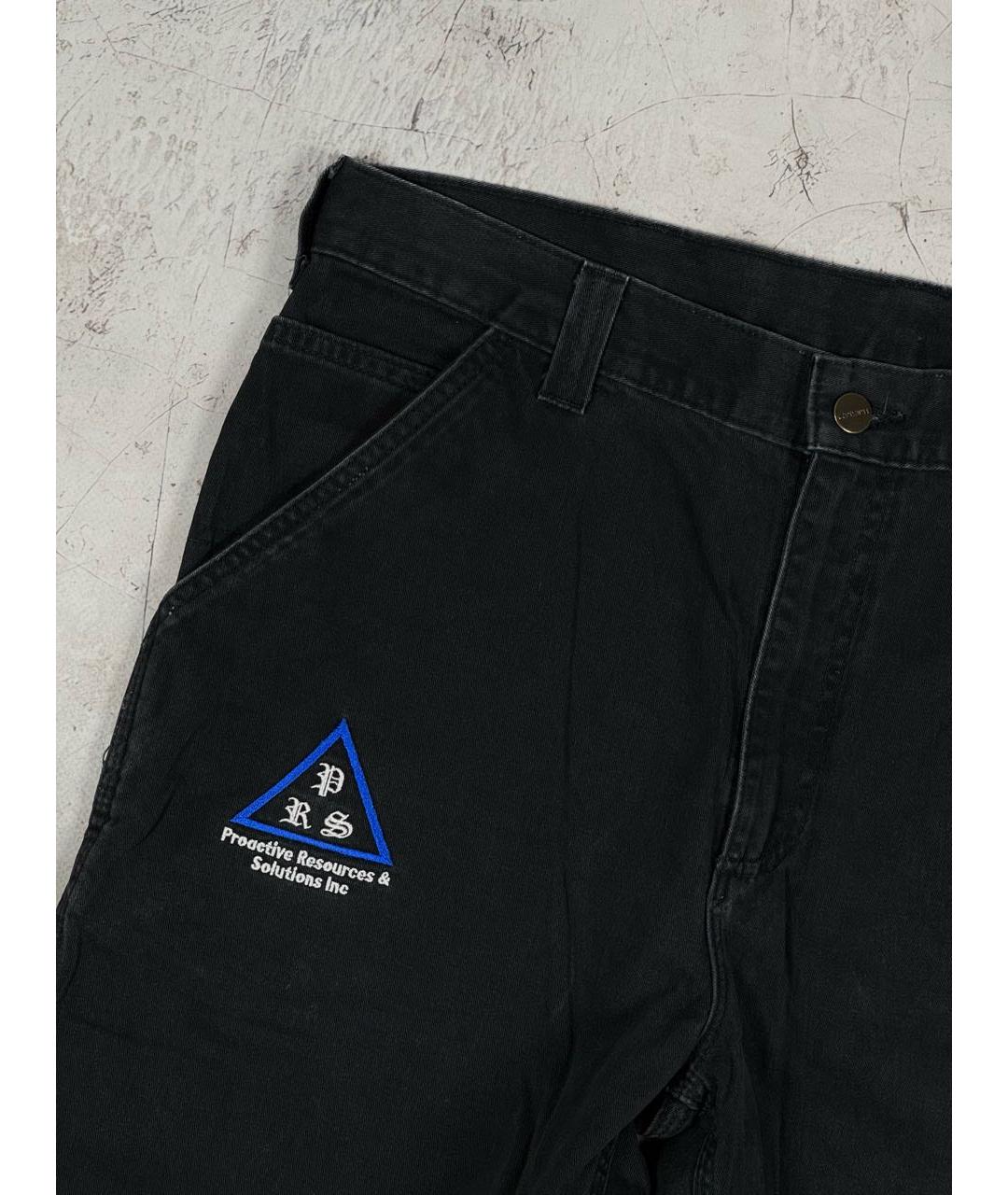 CARHARTT Черные хлопковые прямые джинсы, фото 4