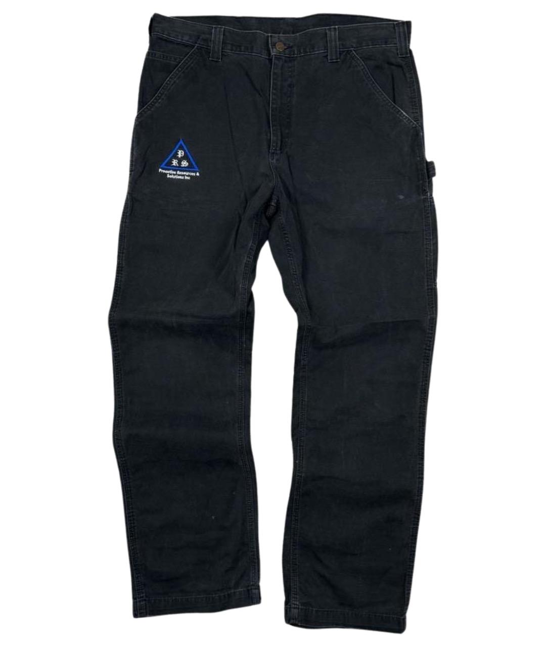 CARHARTT Черные хлопковые прямые джинсы, фото 1