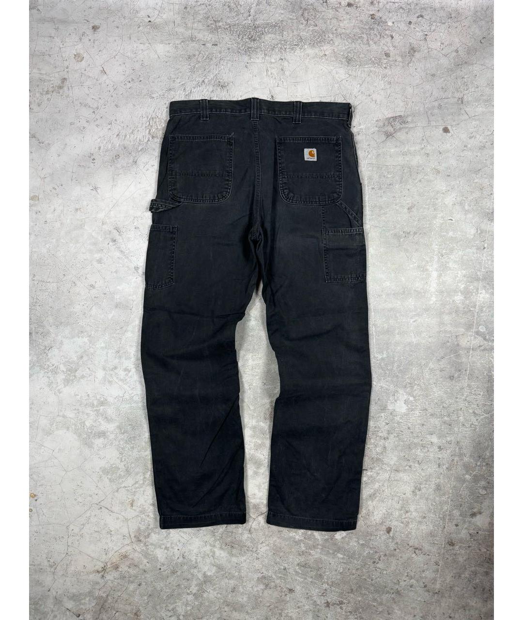 CARHARTT Черные хлопковые прямые джинсы, фото 2