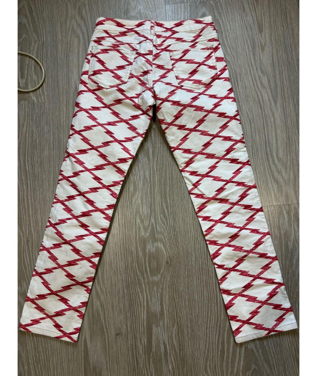 ISABEL MARANT ETOILE Белые хлопковые джинсы слим, фото 2