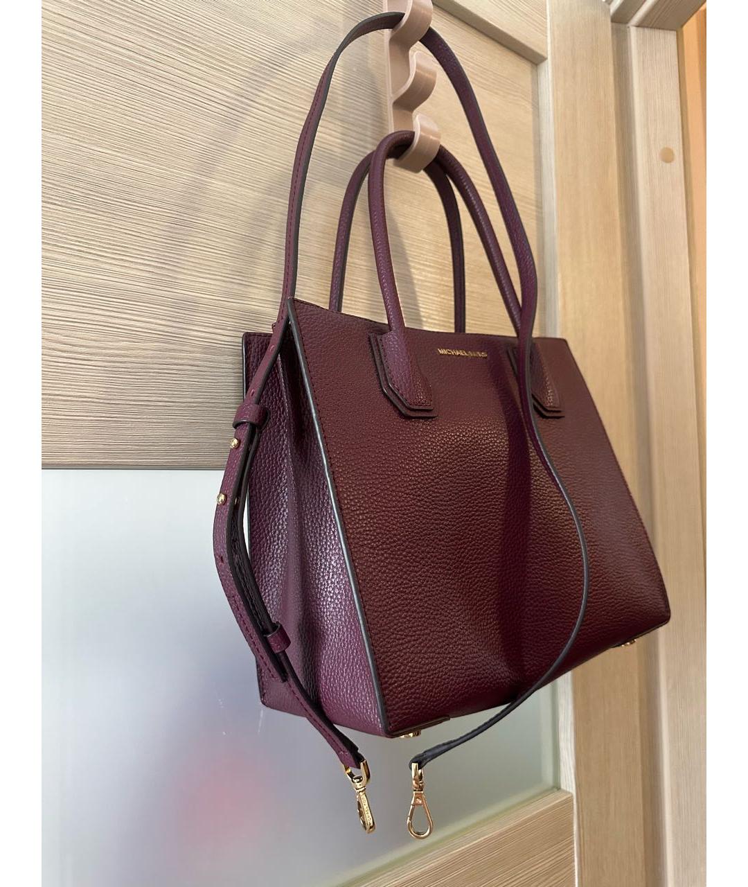MICHAEL KORS Фиолетовая кожаная сумка с короткими ручками, фото 2