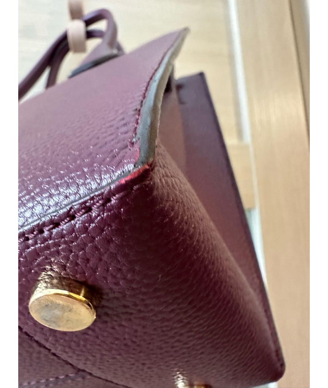 MICHAEL KORS Фиолетовая кожаная сумка с короткими ручками, фото 6