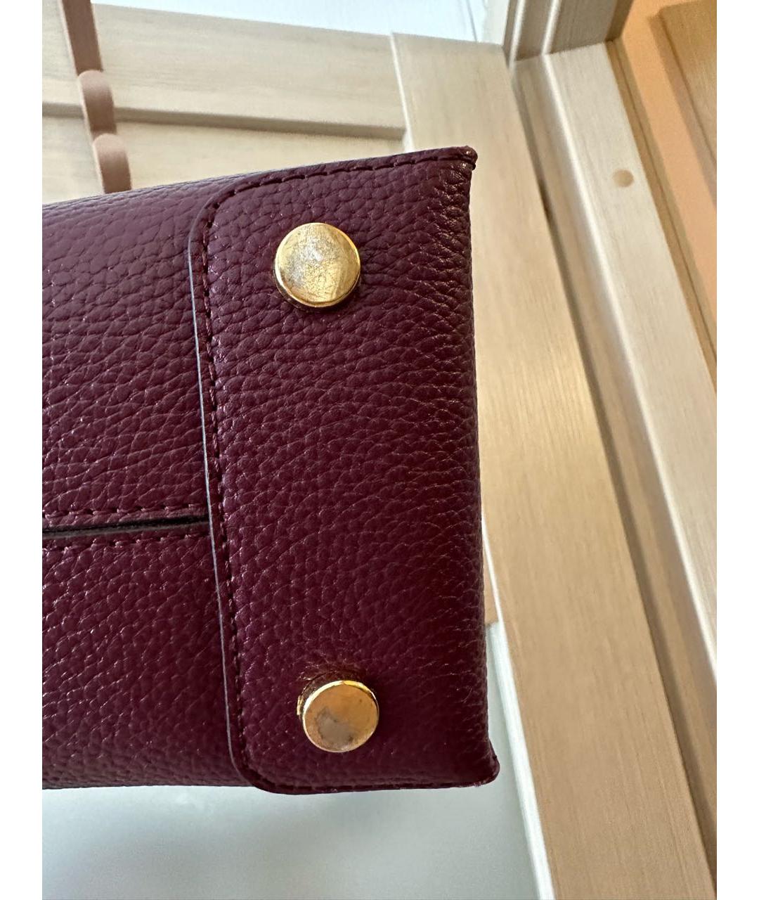MICHAEL KORS Фиолетовая кожаная сумка с короткими ручками, фото 4