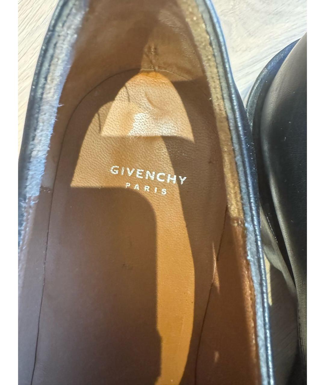 GIVENCHY Черные кожаные брогги и оксфорды, фото 3