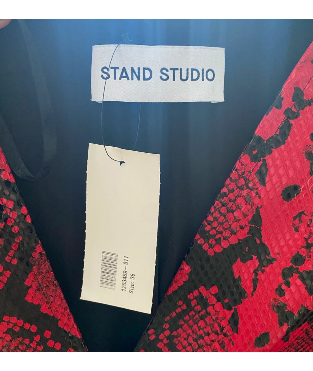 STAND STUDIO Красное синтетическое повседневное платье, фото 3