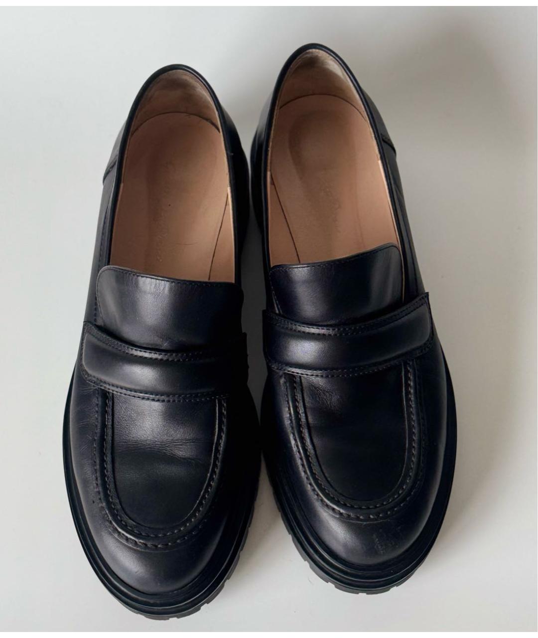 GIANVITO ROSSI Черные кожаные лоферы, фото 3