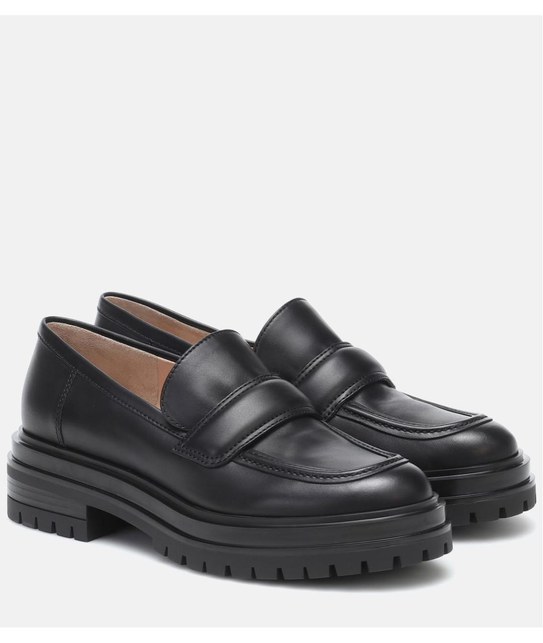 GIANVITO ROSSI Черные кожаные лоферы, фото 7