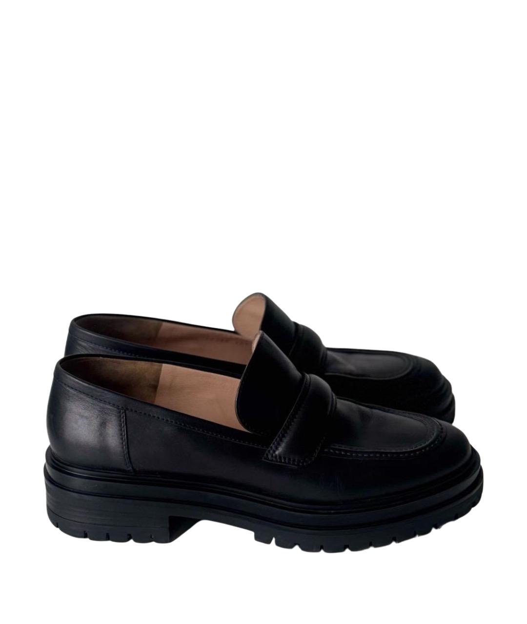 GIANVITO ROSSI Черные кожаные лоферы, фото 1