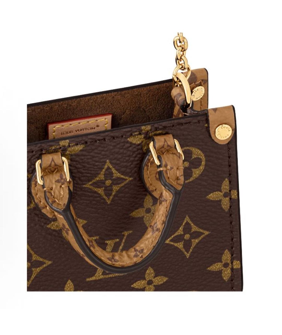 LOUIS VUITTON Коричневая кожаная сумка тоут, фото 4