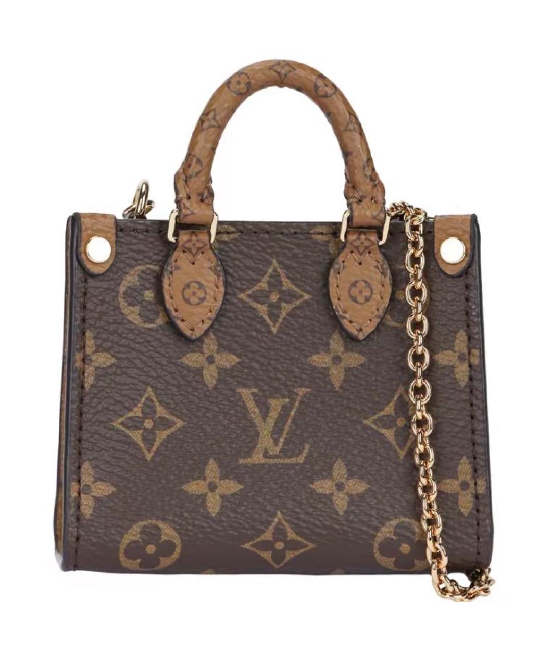 LOUIS VUITTON Коричневая кожаная сумка тоут, фото 3