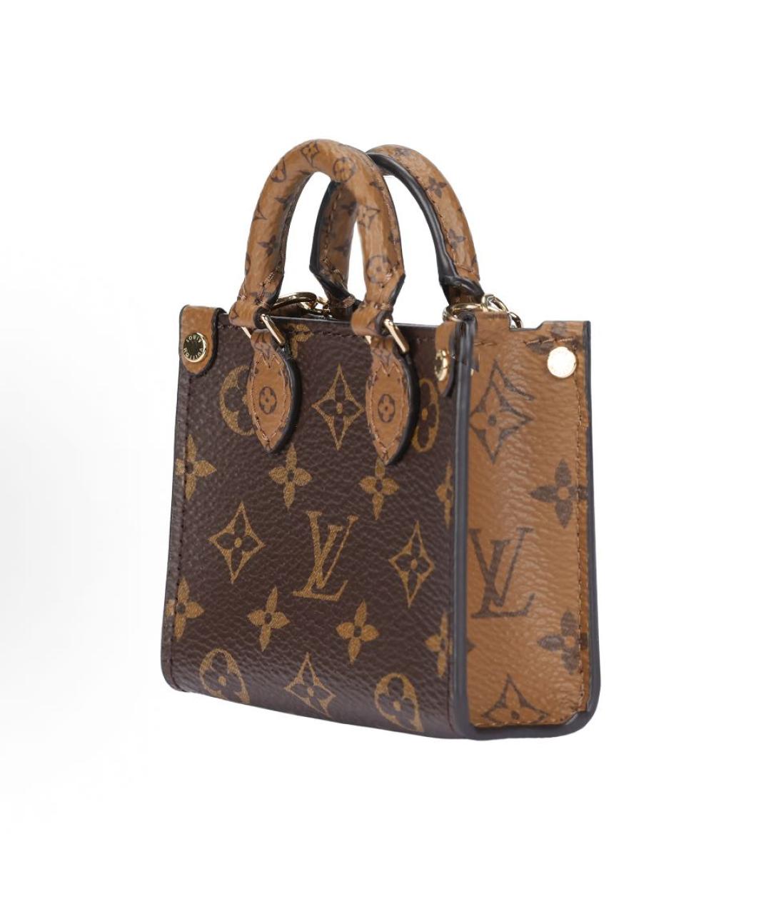 LOUIS VUITTON Коричневая кожаная сумка тоут, фото 2